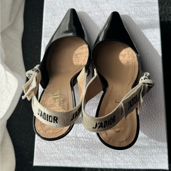 J'ADIOR SLINGBACK PUMP BLACK PATENT CALFSKIN - Picture 3 of 12